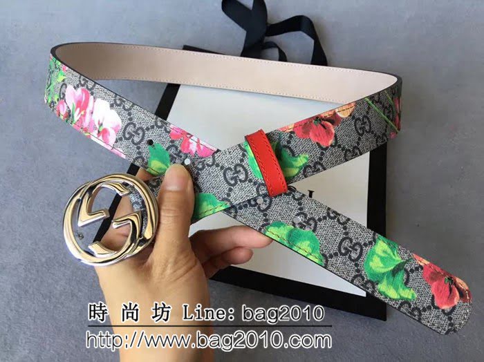 古馳CUCCI 高級人造革印花面料 款式新穎別致 高端大氣 奢華時尚女士皮帶 GHG1261
